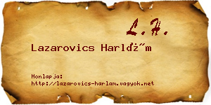 Lazarovics Harlám névjegykártya